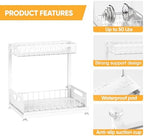 Saydear L-Shaped Under Sink Organizer, 2-Tier Pull-out Cabinet Rack 1-Pack - Image 6