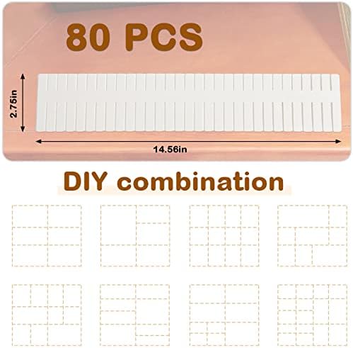 Vesici 80 Pcs Drawer Dividers Adjustable Plastic Organizers Dresser, White - Image 2