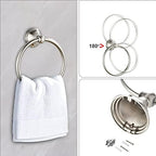 8Pcs Brushed Nickel Bathroom Accessories Set Towel Racks for Bathroom - Image 3