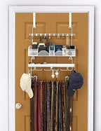 Men’s Over the Door/Wall Hanging Closet Tie and Belt Organizer Rack # 9300 in White 43 Hooks for Men’s Organization Patented - Image 3