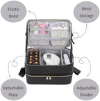 Nail Polish Organizer Bag Holds 50+ Bottles (15ml/0.5 fl.oz) &UV Nail Lamp - Image 4