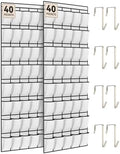 dodowin Over Door Shoe Organizers, 2 Pack, 40 Pockets Each, White by dodowin