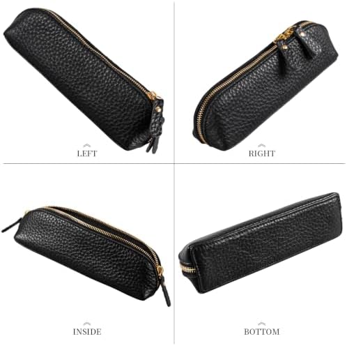 Gexmil Genuine Leather Pen Case, Hand-made Stationery Bag for Work Office - Image 4