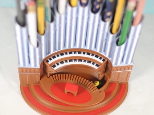 Pipe Organ Pen Pencil Holder 23 Pen Large Capacity with Storage Compartment | Gift for Musicans Organists Student Children | Office Study Organizer - Image 6