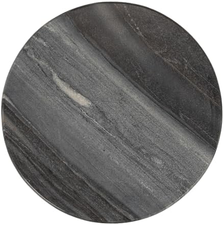 Creative Co-Op Round Marble Lazy Susan, Grey - Image 4