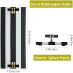 Marble Napkin Holder with Handles for Bathroom ‑ Guest Towel Holder 11.8" - Image 2