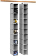 Simple Houseware 2 Pack 10 Shelves Hanging Shoe Organizer, Gray by SimpleHouseware