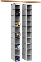 Simple Houseware 2 Pack 10 Shelves Hanging Shoe Organizer, Gray by SimpleHouseware