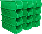Akro-Mils 30234 AkroBins Plastic Storage Bins, 15"x5"x5", Green, 12-Pack by Akro-Mils