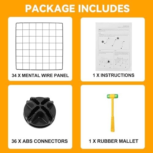 HUBSON Wire Cube Storage Organizer, Book/Toy/Craft/Potted Plants and petCloset Organizers and Storage Shelves, 9-Cube Freely Combinable Metal Grids Storage Shelf,Black Iron - Image 5