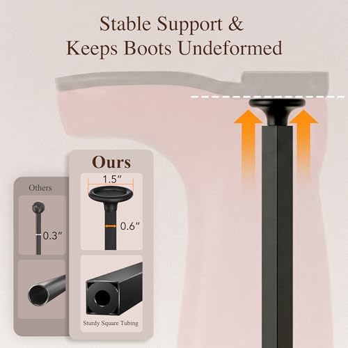 Boot Storage Organizer, Metal Free Standing Boot Rack,8 Pairs,Black - Image 4