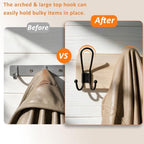 SKOLOO Coat Rack Wall Mount, Solid Wood Wall Mounted Coat Rack with Hooks, 24 Inch Wooden Coat Hooks for Wall, Modern Entryway Hallway Organizer, Pre-Assembled, Wood Natural, Pack of 2 - Image 4
