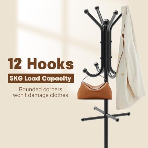 Coat Rack with Umbrella Holder, Coat Rack Freestanding - Image 5