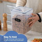 Chef's Path Large Airtight Food Storage Containers with Lids, Pack of 6, 3pcs 6.5L and 3pcs 5.2L, Kitchen and Pantry Canisters for Sugar, Flour, and Baking Supplies - Transparent - Image 4
