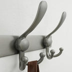 Dseap Coat Rack Wall Mount, Heavy Duty 12-Gauge Base vs Flimsy 1mm, Double-Thick Solid Anti-Snap Hooks, 16” Stud-Mount, Stainless Steel Hanger for Clothes Hat Entryway Closet, Grey, Pack of 2 - Image 4