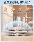 BAGSMART Vacuum Seal Storage Bags for Clothing Travel, 15 Pack Travel Essentials Bundle includes Laundry Bag & Waterproof Shoe Bag & TSA Approved Toiletry Bag, Hand Pump Included - Image 6
