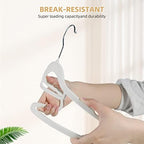 Velvet Clothing Hangers Non-Slip White Suit Hanger Space Saving Clothes Hanger Heavy Duty Adult Hanger Hangers with 360°Swivel Hook 20 Pack - Image 5