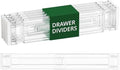 Clear Drawer Dividers Organizers, Adjustable Expandable Drawer Divider Organizer for Clothes, Dresser, Kitchen & Office Drawers, Acrylic Drawer Separators for Bedroom Storage, 4-Pack, Clear Plastic by ROYALCRAFTWOOD