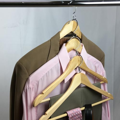 Proman Products Wooden Hangers Kascade Space Saving Clothes Hangers 50 Pack - Image 7