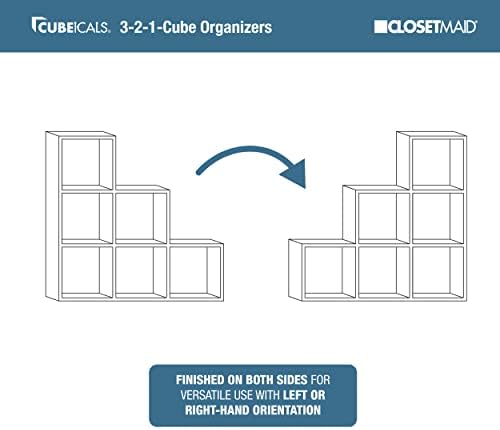 ClosetMaid Cubeicals 3-2-1 Cube Storage Shelf Organizer Bookshelf - Vertical/Horizontal, Easy Assembly - Espresso Wood Finish - Image 5
