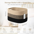ECDYQXVU 15x10x9 Inch Woven Cotton Rope Storage Basket, 3 Pack - Image 3