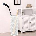 Metal Round Umbrella Stand Rack,Free Standing Umbrella Holder Bin,Canes Walking Sticks Holder for Entryway,Home,Office,White - Image 3