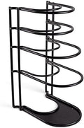Cuisinel Pan Organizer for Cast Iron, XL 5-Tier Rack, Matte Black 15.9" by Cuisinel