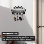 MOOH Metal Automotive Key Holder with 6 Hooks - Unique Wall Mounted Car Lovers Gifts for Men & Women - Cool Man Cave Decor - Image 5