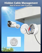 (ABS New) Security Camera Junction Box,Security Camera Bracket Outdoor,Plastic Waterproof Security Camera Mount Hide Cable Junction Box for Arlo Solar Panel Flip Cover Cable Cover - Image 4