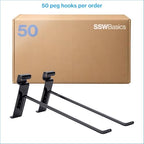 SSWBasics 8 inch Black Peg Hook for Wire Grid - 50 Count - Image 6