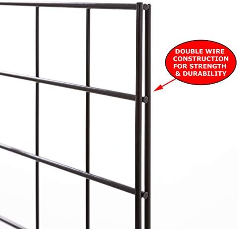 Econoco Portable Grid Panels, Wire Display, 3 Pack, Black, 2x6ft - Image 5