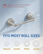 RUACQ Brushed Nickel Toilet Paper Holder Wall Mount for Bathroom, 2 Pack - Image 6
