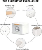 SACREDAY Laundry Pods Holder with Hinged Lid, Farmhouse Space-Saving Metal Container for Laundry Room Decor Organization and Storage, Detergent Dispenser for Efficient Laundry Room Use(Cream) - Image 5