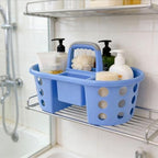 SIMPLYKLEEN Large Shower Caddy Portable 2PC - Made in USA Plastic Jumbo Size Dorm Storage Candy Tote with Handle Shower Organizer for Bathroom, Pantry, Kitchen, College Dorm, Red/Periwinkle - Image 5
