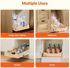 VEVOR Pull Out Cabinet Organizer, 14"W x 21"D Cabinet Drawer, Soft Close Slide out Shelf, Heavy-Duty Sliding Wood Drawer, Bottom Mount Size（14.5"W x 23"D）and Side Mount Size（15"W x 23"D） - Image 6