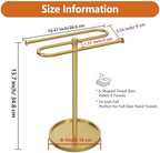 Bethom Bathroom Hand Towel Holder Stand Gold, S-Shape Kitchen Towel Rack - Image 6