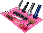 Magnetic Barber Mat for Clippers, Station Organizer with 4 Magnets - Image 2