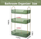 shuang qing 3 Tier Bathroom Counter Organizer Countertop Storage, Cosmetics Skincare Shelf Organizer, Makeup Organizer Perfume for Dresser Vanity Tray, Spice Rack Organizer for Kitchen - Green - Image 3