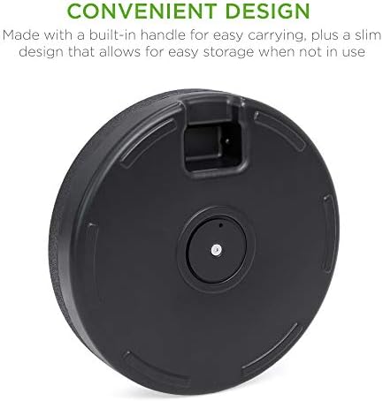 Best Choice Products Fillable Umbrella Base Stand Round Sunburst Plastic Patio Umbrella Base Stand, Pole Holder for Outdoor, Lawn w/ 55lbs Weight Capacity, Adjustment Knob - Image 5