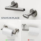 FORIOUS Bathroom Accessories, 4-Piece Bathroom Hardware Set - 18" Towel Bar - Image 5