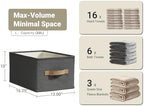 3-Pack Closet Storage Bins, Foldable Fabric Storage Baskets, Black - Image 3
