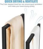 Towel Racks for Bathroom, 2 Tier Standing Stainless Steel Towel Racks Stand for Bathroom, Hand Towel Drying Rack Holder, Towel Bar Stand Blanket Rack, Black - Image 5