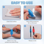 PATIKIL Adhesive Pen Holders, 48 Pack Silicone Flexible, Green - Image 4