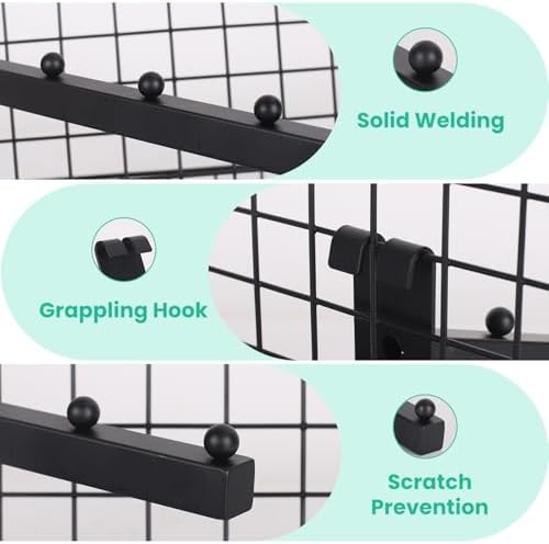 6Pack 12" Gridwall Waterfall Hooks 5 Balls, Gridwall Accessories - Image 4