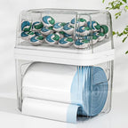 2-in-1 Trash Bag Holder Laundry & Dishwasher Pods Container,Garbage Bag Dispenser with Removable Lids,Kitchen Organizer and Under Sink Storage Box by FELIZHOUSE