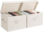 StorageWorks Fabric Storage Bins with Lids, Closet Storage Bins by StorageWorks