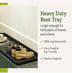 Gardener's Supply Company Large Boot Tray | Multi-Purpose All Weather Waterproof Indoor and Outdoor Shoe Mat Made with 100% Recycled Plastic | 46.5" L x 15.5" W 2" Deep - Black - Image 3