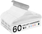 SONGMICS Velvet Hangers 60 Pack, Non-Slip Clothes Hangers, Space-Saving by SONGMICSbySONGMICSHOME