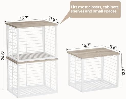 3PCS Stackable Closet Organizers and Storage Basket - Image 3