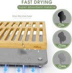Sofort Dish Drying Mat with Dish Rack, Quick Dry Stone Drying Pad - Image 3